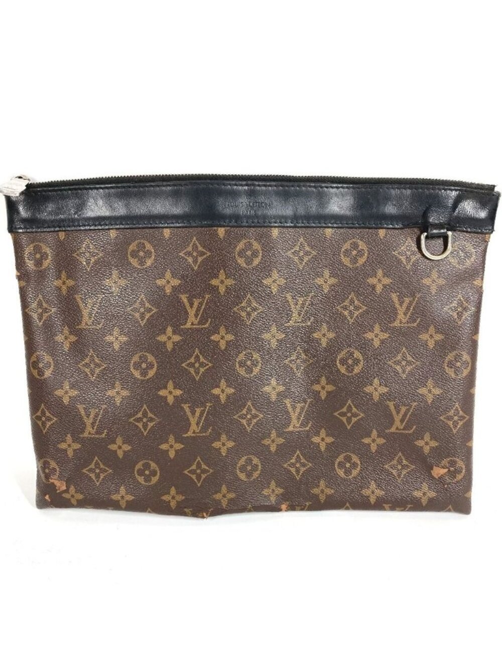 Louis Vuitton Clutch Pochette Discovery Monogram Macassar Canvas Brown - Picture 1 of 9